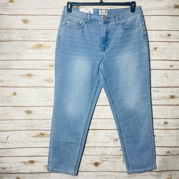 Seven7 Denim - Seven7 Women's Light Blue High Rise Fitted 90's Straight Leg Jeans Size 14